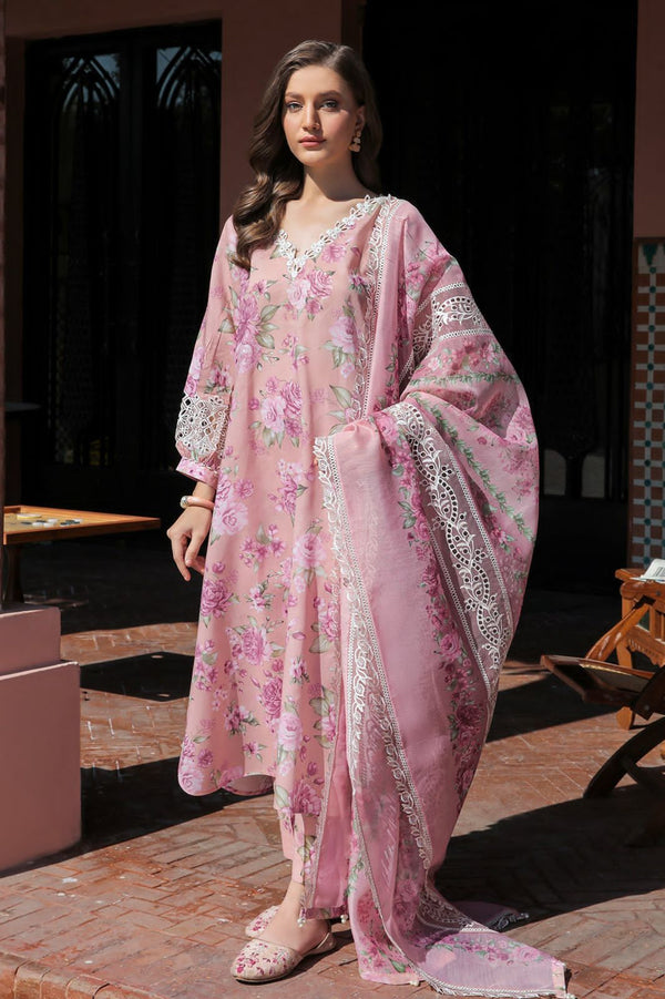 BAROQUE LAWN 3PC With Digital Printed Chifffon Dupatta