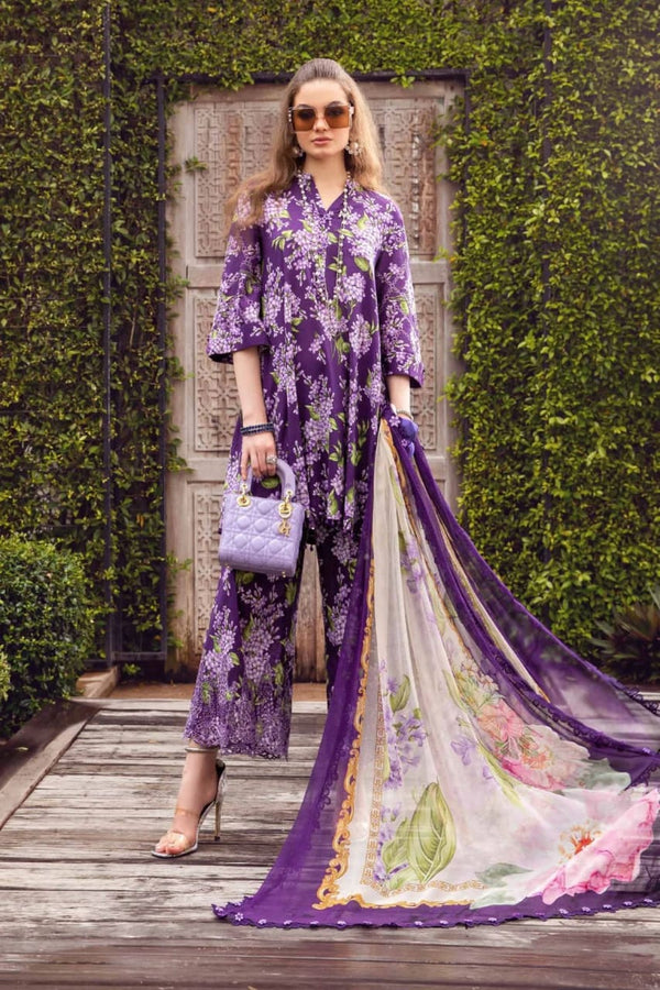 MARIA.B Printed Lawn 3pc With Digital Printed Chiffon Dupatta
