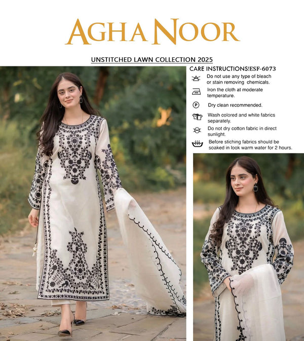 AGHA NOOR UNSTITCHED LAWN COLLECTION 2025