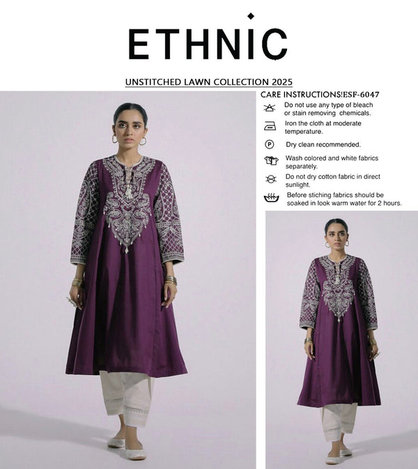 Ethnic UNSTITCHED LAWN COLLECTION 2025