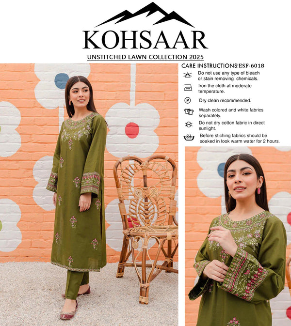 KOHSAAR UNSTITCHED LAWN COLLECTION 2025